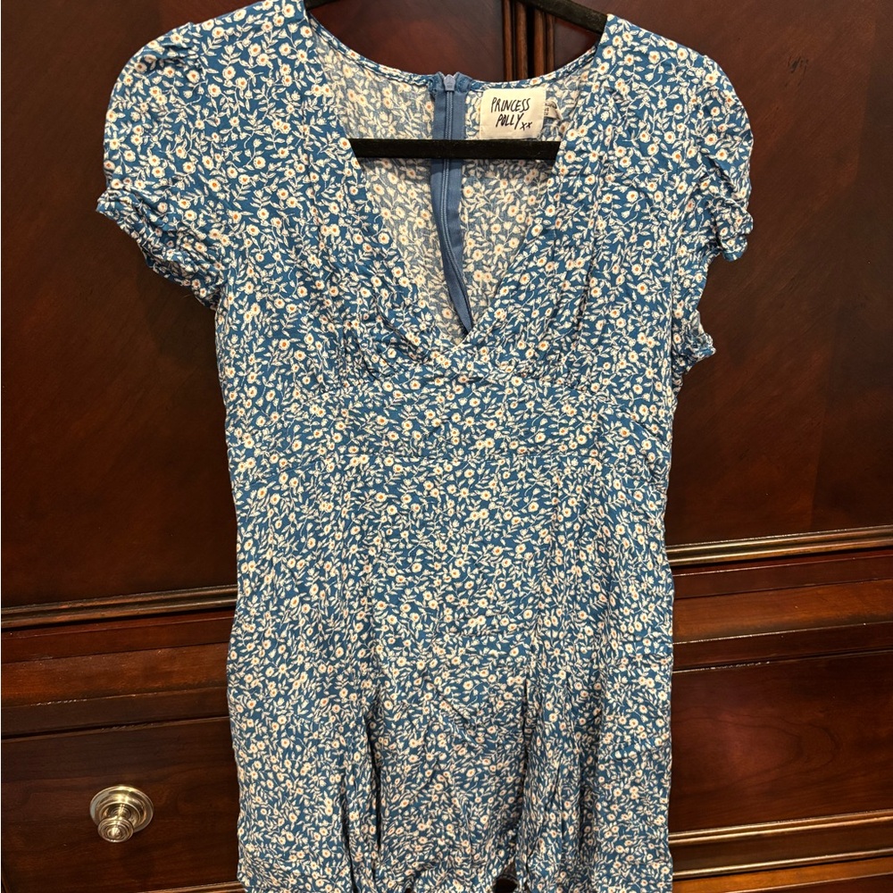 Princess Polly Blue and White Floral Mini Dress